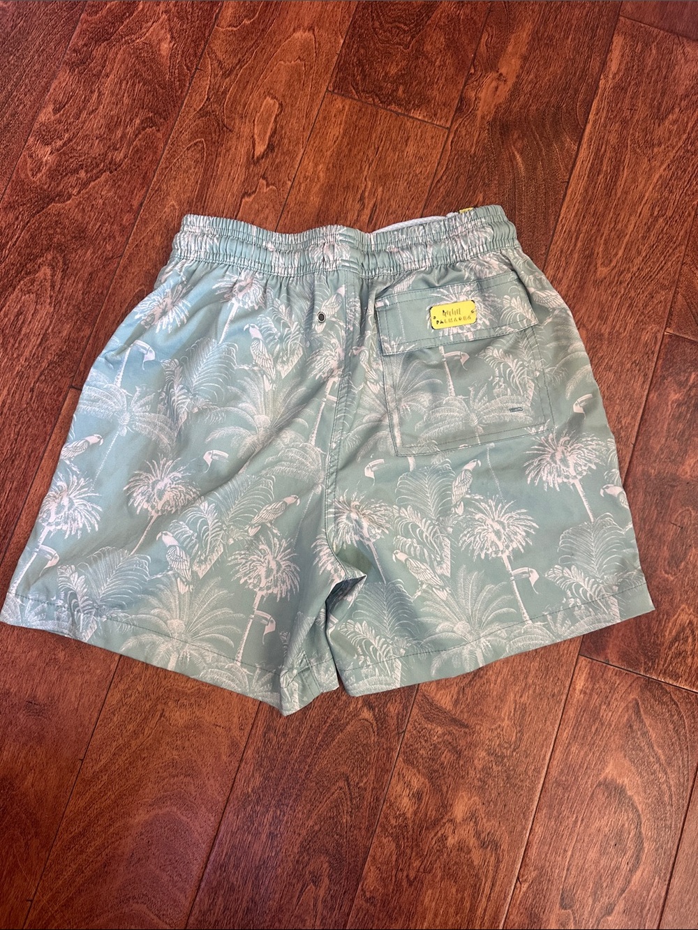 Palmacea swim trunks Tropical Print Swim Shorts - Light Sage